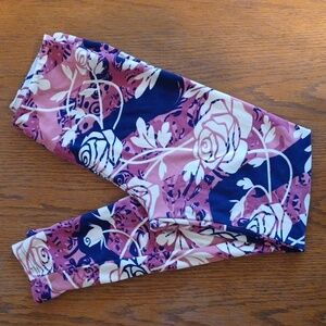 Lularoe leggings one size multi colored black cream